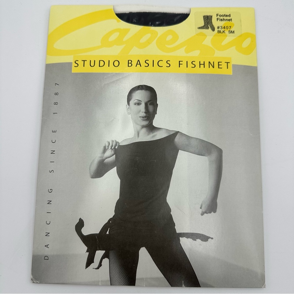 Capezio Black Footed Studio Fishnet Tights